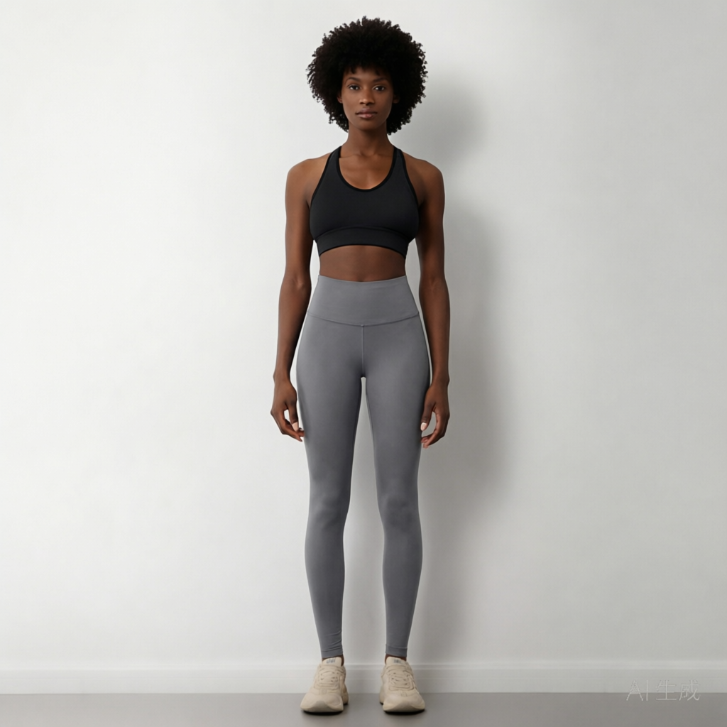 Grey | Seamless Tie-Dye Yoga Leggings for Women – front view