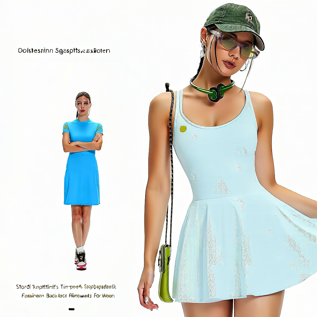 Daylight Blue Baseball Skirt | Sleeveless One-Piece Tennis Dress for Women – front view