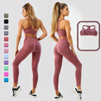 Maroon | 2-Piece Seamless High-Waist Yoga Set for Women – side view