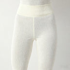 Beige | 2-Piece Seamless Bra & Leggings Set for Women – detail close-up
