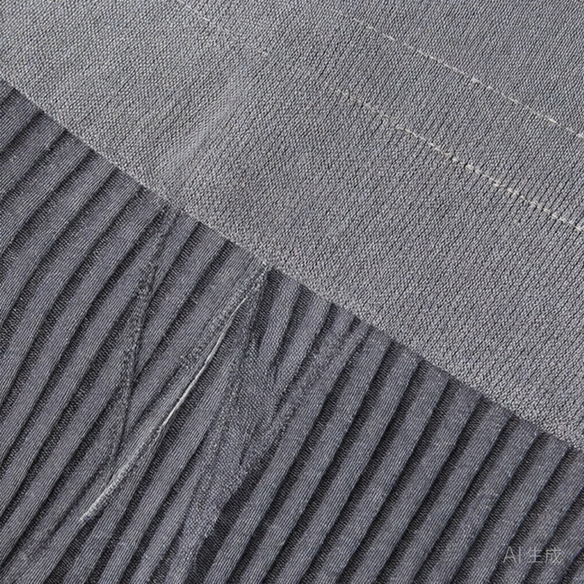 Grey | Seamless Short-Sleeve Yoga Set for Women – detail close-up