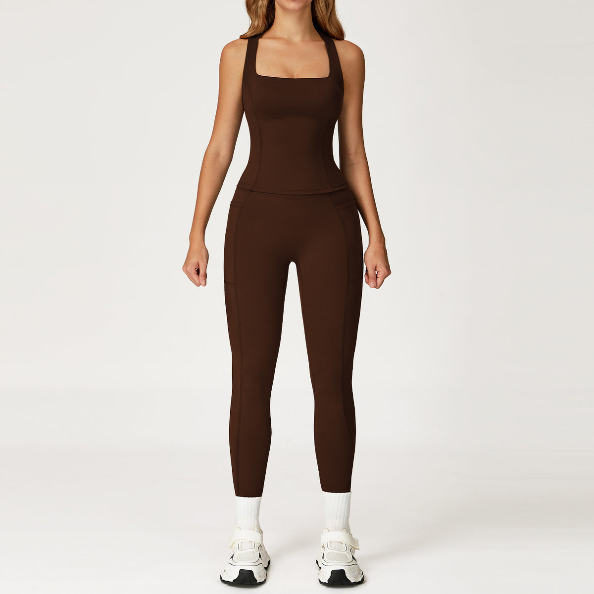 Vest Pants Coffee Color